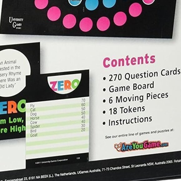 Zero Game Q&A Game By University Games NEW SEALED - Picture 5 of 13